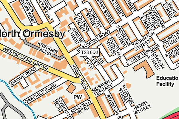 TS3 6QJ map - OS OpenMap – Local (Ordnance Survey)