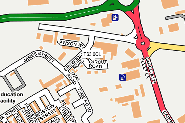 TS3 6QL map - OS OpenMap – Local (Ordnance Survey)