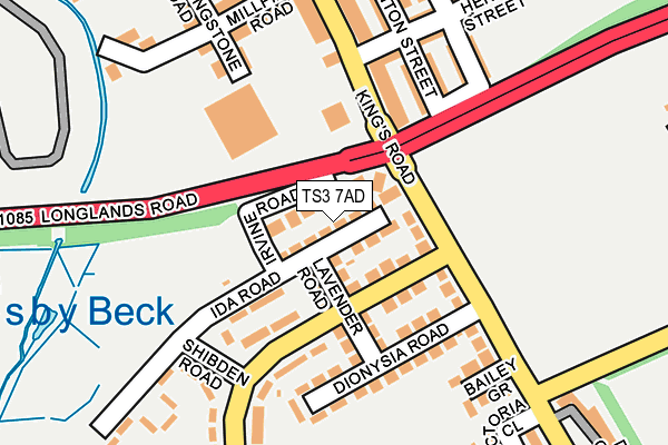 TS3 7AD map - OS OpenMap – Local (Ordnance Survey)