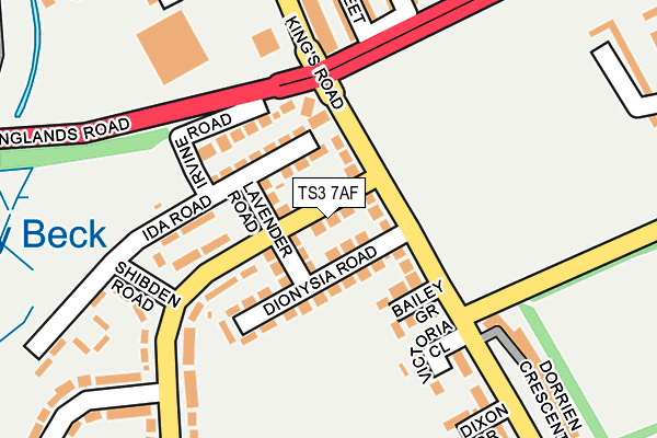 TS3 7AF map - OS OpenMap – Local (Ordnance Survey)