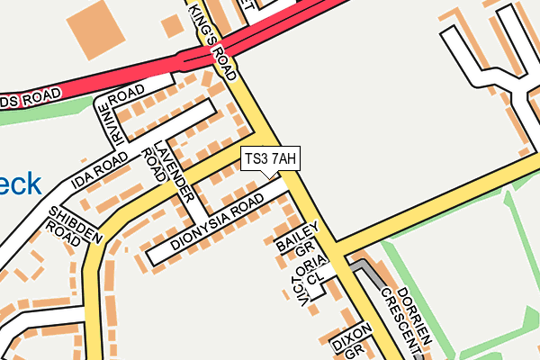 TS3 7AH map - OS OpenMap – Local (Ordnance Survey)