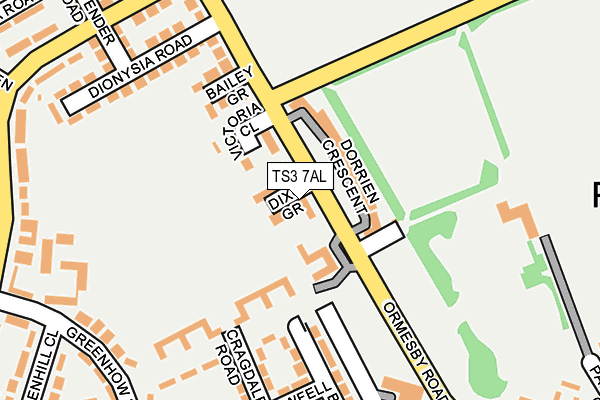 TS3 7AL map - OS OpenMap – Local (Ordnance Survey)