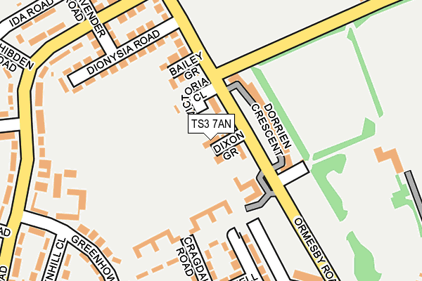 TS3 7AN map - OS OpenMap – Local (Ordnance Survey)