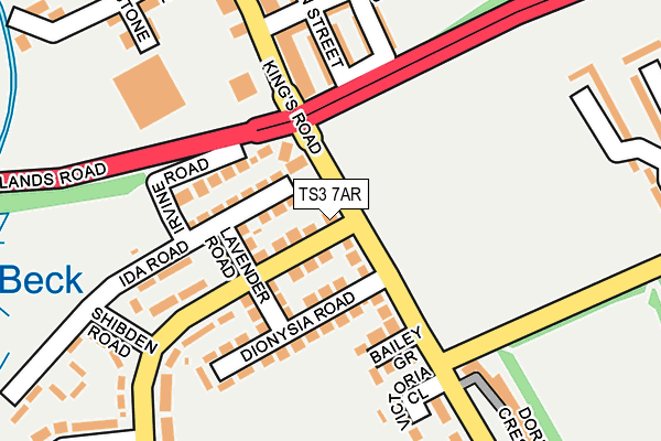 TS3 7AR map - OS OpenMap – Local (Ordnance Survey)