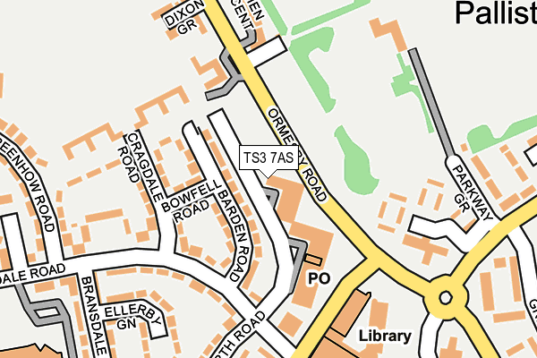 TS3 7AS map - OS OpenMap – Local (Ordnance Survey)