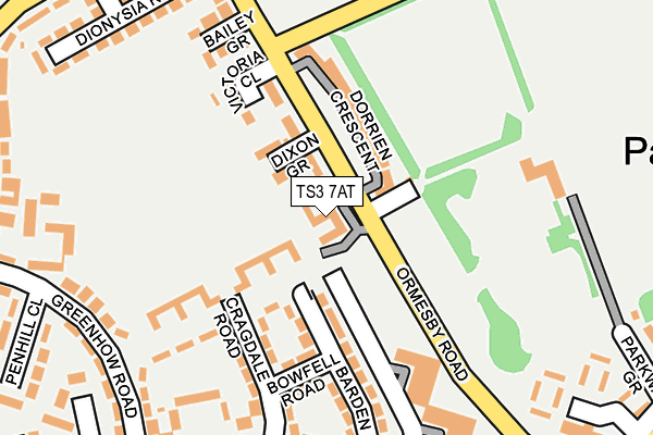 TS3 7AT map - OS OpenMap – Local (Ordnance Survey)