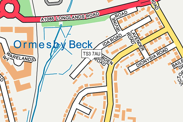 TS3 7AU map - OS OpenMap – Local (Ordnance Survey)