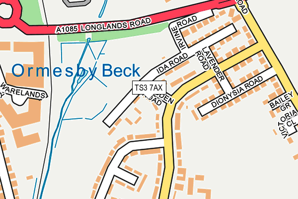 TS3 7AX map - OS OpenMap – Local (Ordnance Survey)