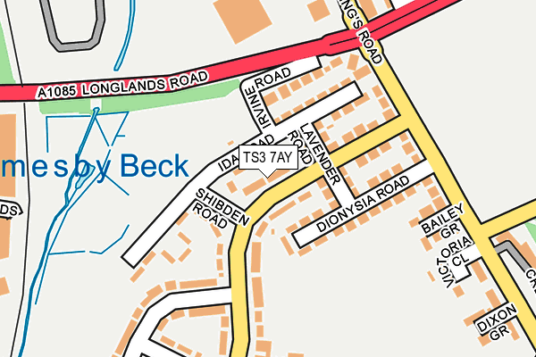 TS3 7AY map - OS OpenMap – Local (Ordnance Survey)