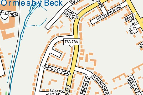 TS3 7BA map - OS OpenMap – Local (Ordnance Survey)