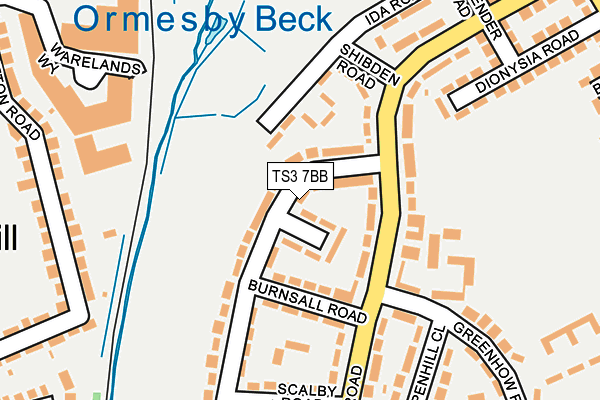 TS3 7BB map - OS OpenMap – Local (Ordnance Survey)