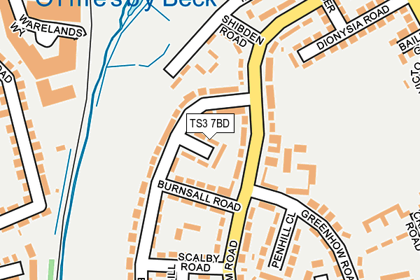 TS3 7BD map - OS OpenMap – Local (Ordnance Survey)