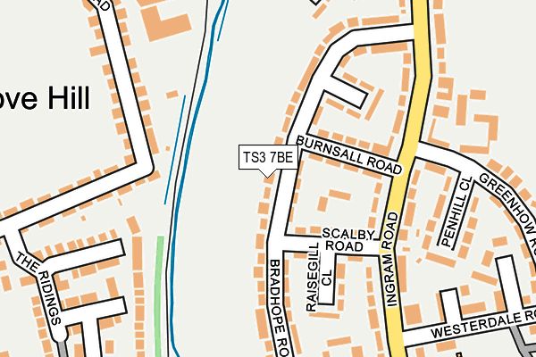 TS3 7BE map - OS OpenMap – Local (Ordnance Survey)
