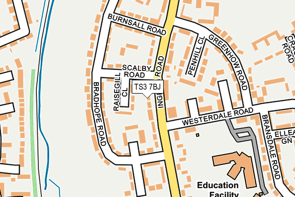 TS3 7BJ map - OS OpenMap – Local (Ordnance Survey)