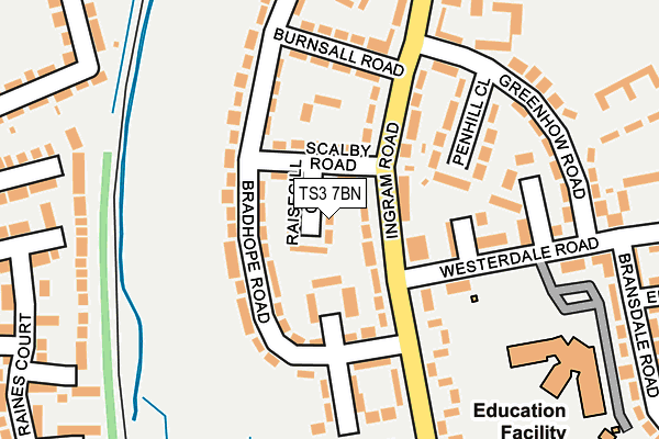 TS3 7BN map - OS OpenMap – Local (Ordnance Survey)