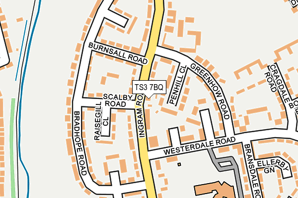 TS3 7BQ map - OS OpenMap – Local (Ordnance Survey)