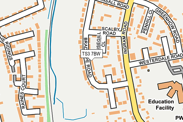 TS3 7BW map - OS OpenMap – Local (Ordnance Survey)