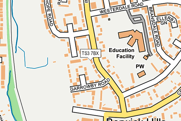 TS3 7BX map - OS OpenMap – Local (Ordnance Survey)