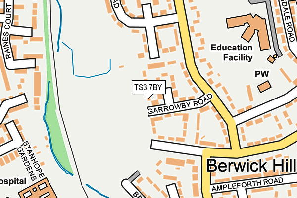 TS3 7BY map - OS OpenMap – Local (Ordnance Survey)