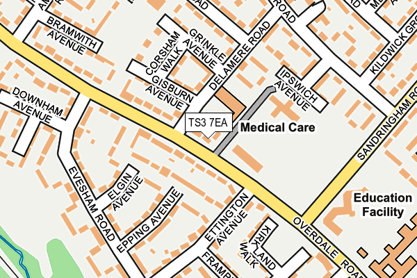 TS3 7EA map - OS OpenMap – Local (Ordnance Survey)