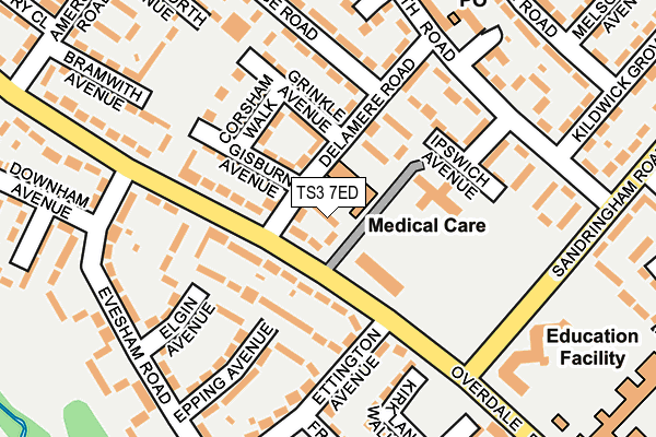 TS3 7ED map - OS OpenMap – Local (Ordnance Survey)