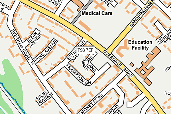 TS3 7EF map - OS OpenMap – Local (Ordnance Survey)