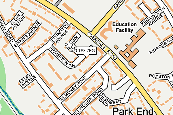 TS3 7EG map - OS OpenMap – Local (Ordnance Survey)