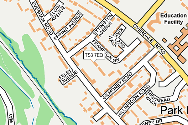 TS3 7EQ map - OS OpenMap – Local (Ordnance Survey)