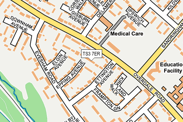 TS3 7ER map - OS OpenMap – Local (Ordnance Survey)