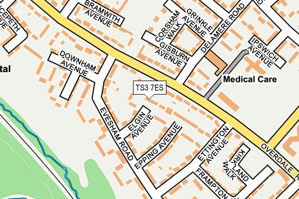 TS3 7ES map - OS OpenMap – Local (Ordnance Survey)