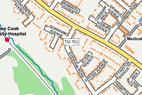 TS3 7EU map - OS OpenMap – Local (Ordnance Survey)