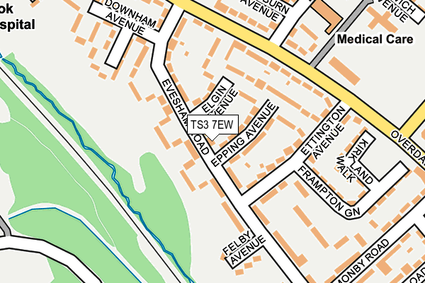 TS3 7EW map - OS OpenMap – Local (Ordnance Survey)