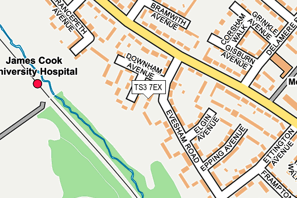 TS3 7EX map - OS OpenMap – Local (Ordnance Survey)