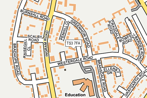 TS3 7FA map - OS OpenMap – Local (Ordnance Survey)