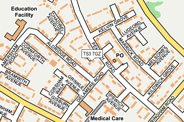 TS3 7GZ map - OS OpenMap – Local (Ordnance Survey)