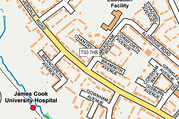 TS3 7HB map - OS OpenMap – Local (Ordnance Survey)