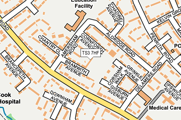 TS3 7HF map - OS OpenMap – Local (Ordnance Survey)