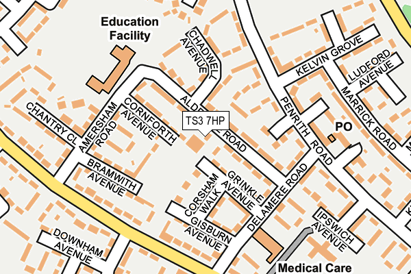 TS3 7HP map - OS OpenMap – Local (Ordnance Survey)