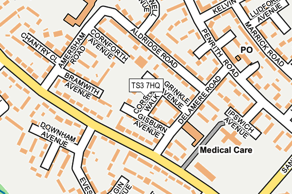 TS3 7HQ map - OS OpenMap – Local (Ordnance Survey)