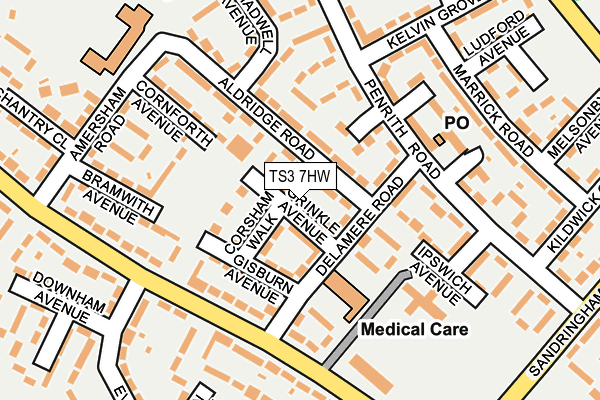 TS3 7HW map - OS OpenMap – Local (Ordnance Survey)