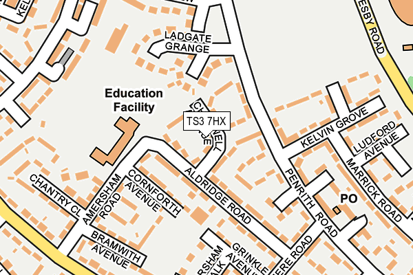 TS3 7HX map - OS OpenMap – Local (Ordnance Survey)