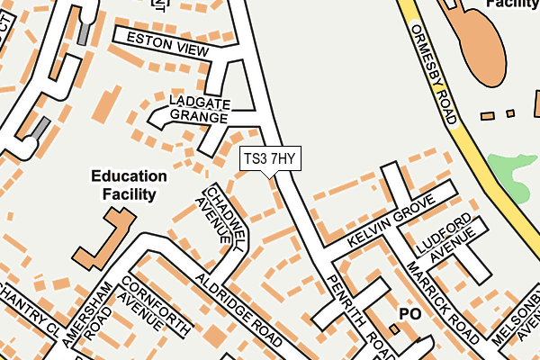 TS3 7HY map - OS OpenMap – Local (Ordnance Survey)