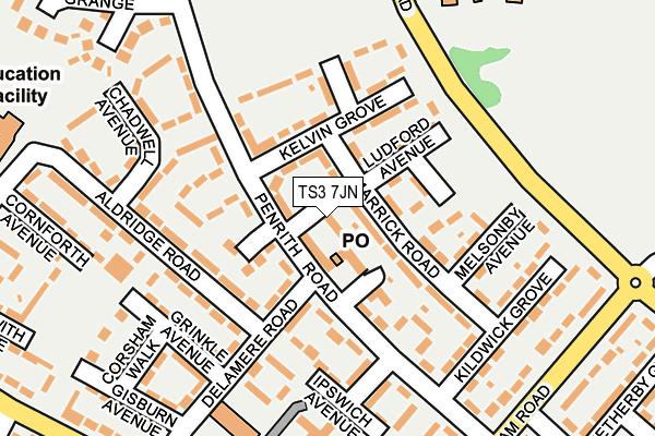 TS3 7JN map - OS OpenMap – Local (Ordnance Survey)