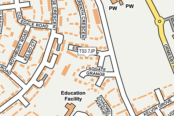 TS3 7JP map - OS OpenMap – Local (Ordnance Survey)