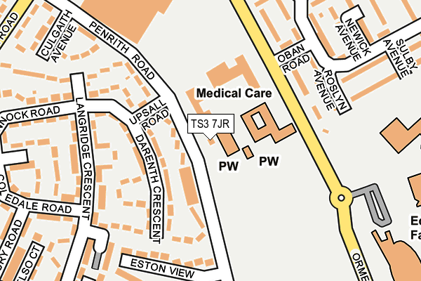TS3 7JR map - OS OpenMap – Local (Ordnance Survey)