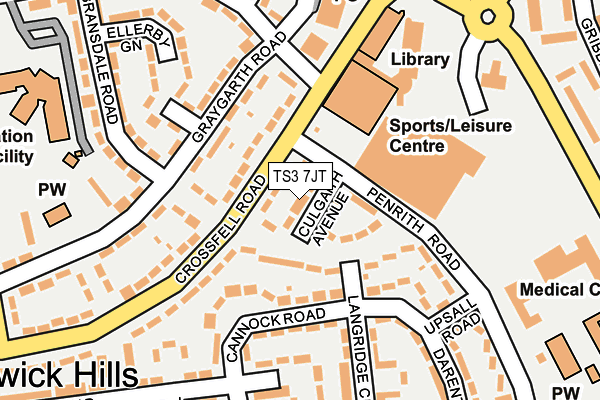 TS3 7JT map - OS OpenMap – Local (Ordnance Survey)