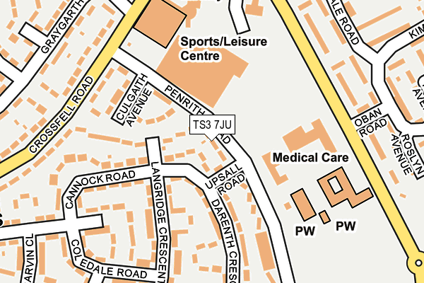 TS3 7JU map - OS OpenMap – Local (Ordnance Survey)