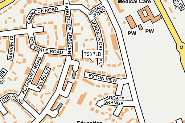 TS3 7LD map - OS OpenMap – Local (Ordnance Survey)