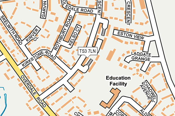 TS3 7LN map - OS OpenMap – Local (Ordnance Survey)