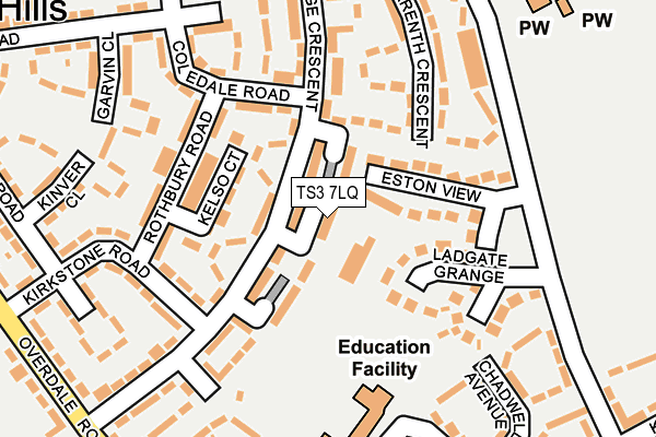 TS3 7LQ map - OS OpenMap – Local (Ordnance Survey)